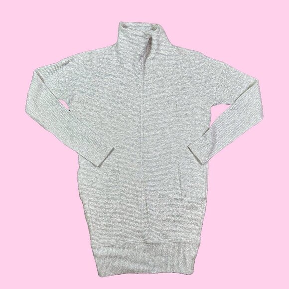 Lululemon Call for Cozy Mini Dress Heathered Core Ultra Light Grey Size 4 - Picture 3 of 8